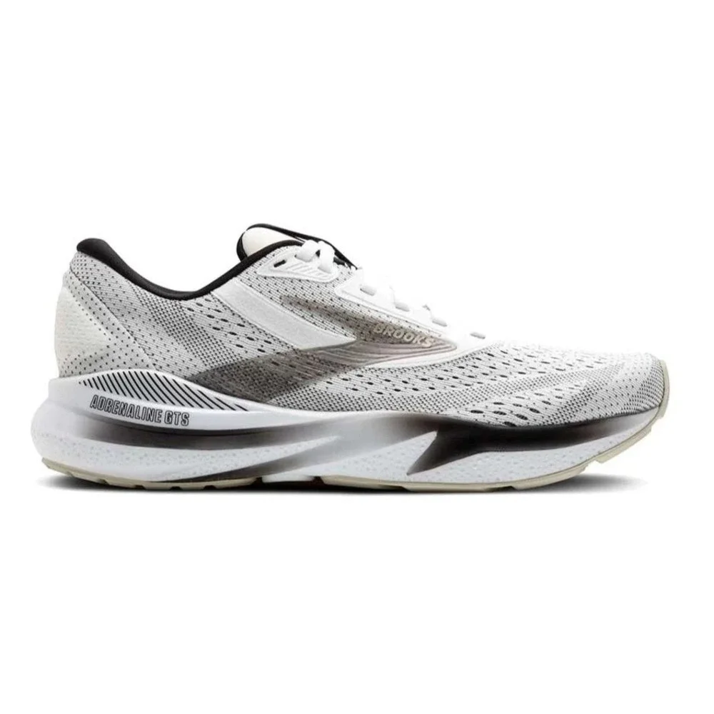 Brooks Adrenaline GTS 24 Mens Size 10 White/Black Running Shoes Sneakers NEW